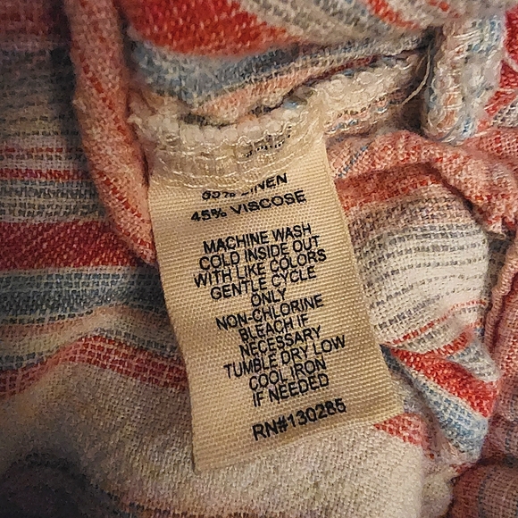 Per Se Striped Linen Blend Cuffed Shorts - Picture 12 of 13